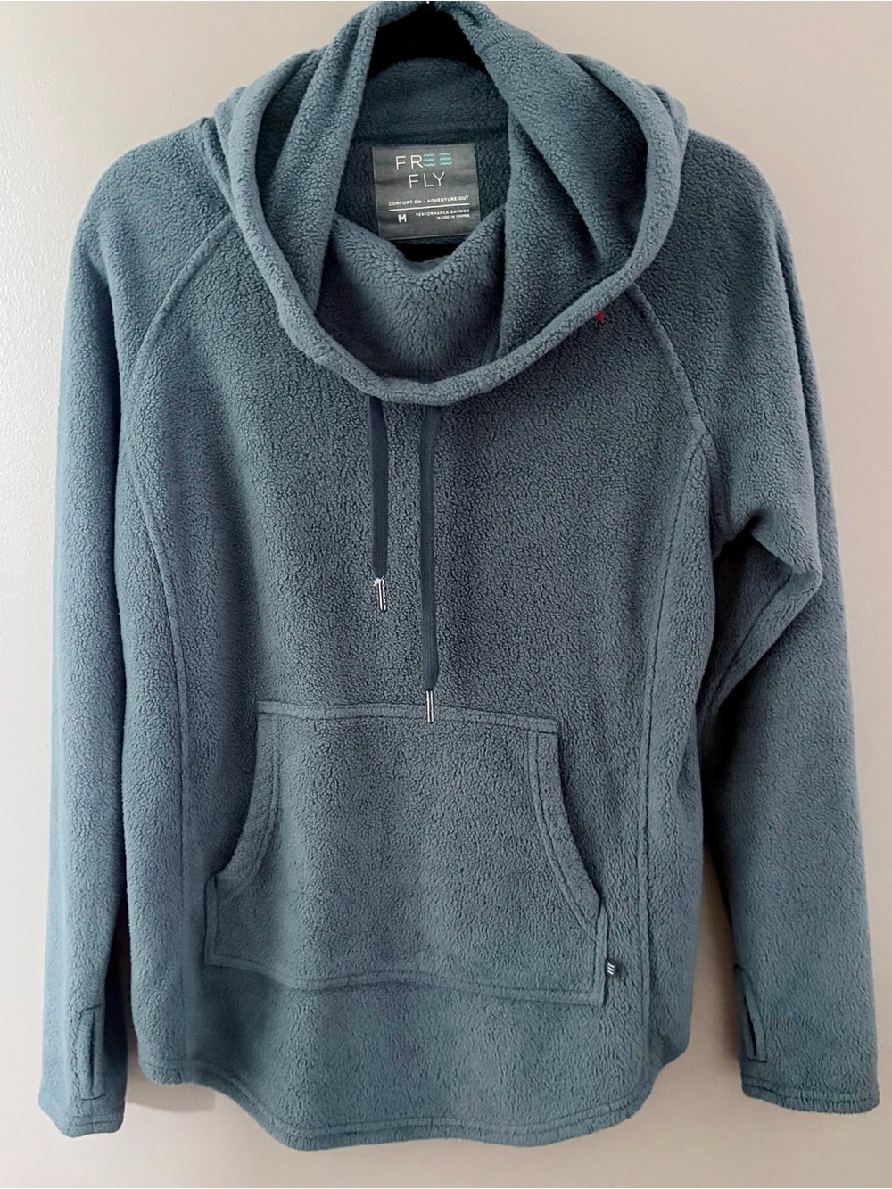 Free Fly Women's Bamboo Fleece Pullover Hoodie Blue Size Medium
